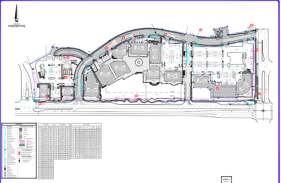 Commercial Shopping Center — anonymized drawing view